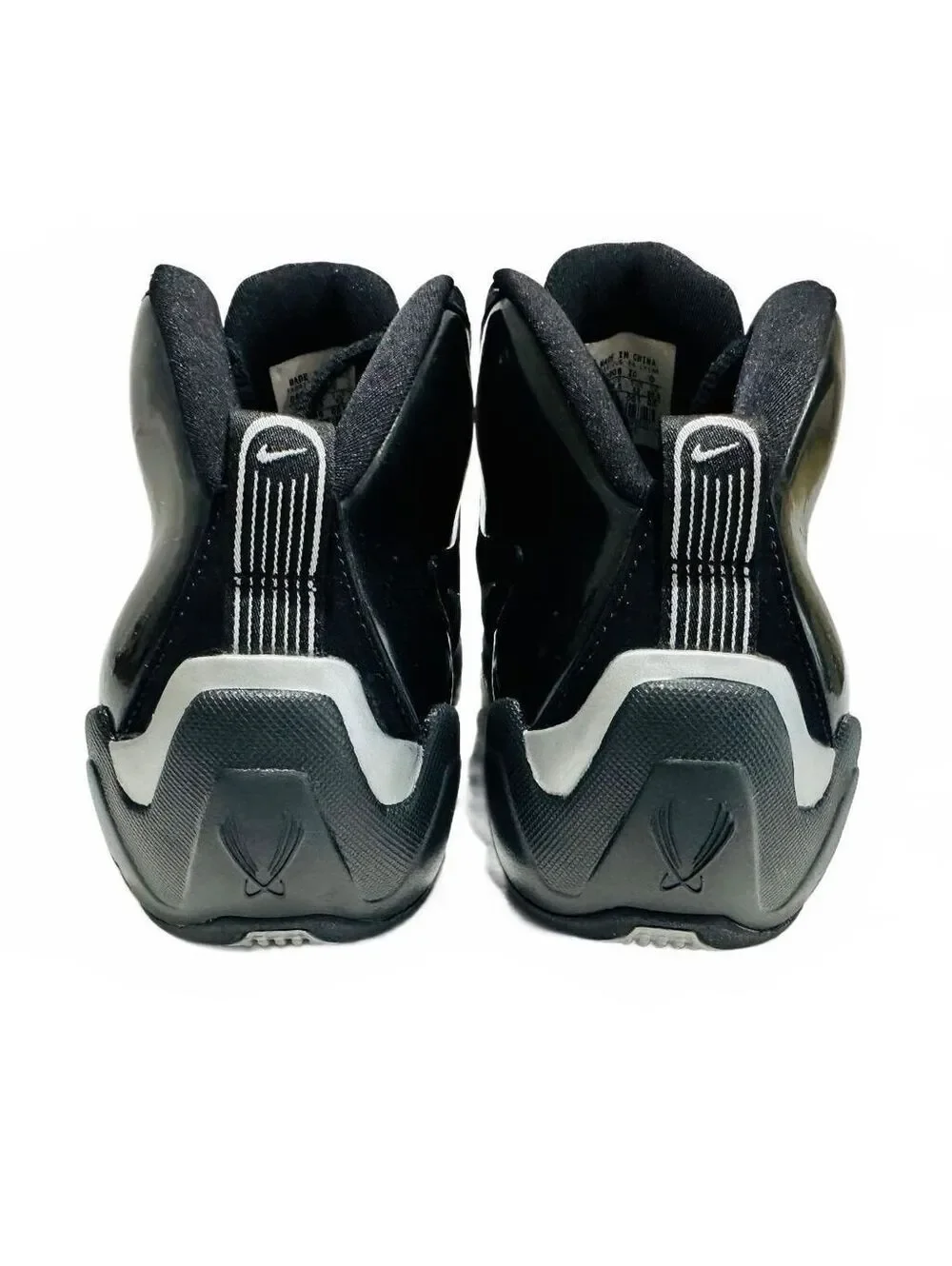 Nike Air Flight Hops Black Patent Suede Sneakers 309266-001 Men's Size 8.5
